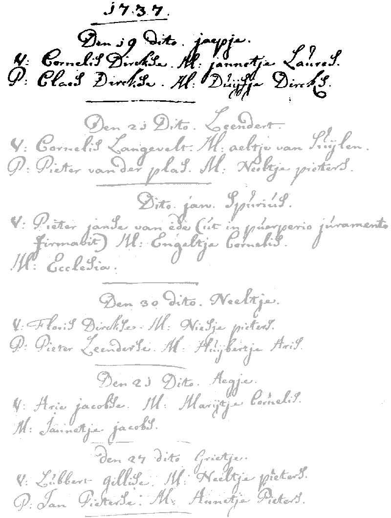 17371119 dp akte RK-N'wijk Jaapje dv Cornelis Dirkse (vd Schalx)- Janneje Laures (Remmerswaal)